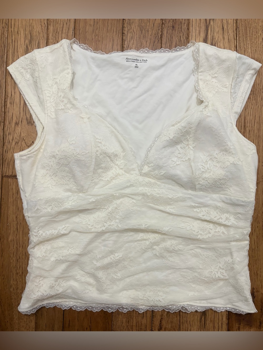 Abercrombie & Fitch White Lace Camisole Tank